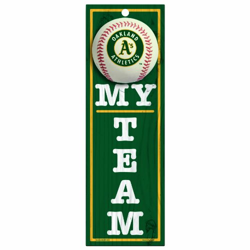 MLB Oakland Athletics 4-by-13 Wood 