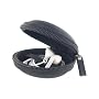 Earphone Case - Clamshell Style with Zipper Enclosure, Inner Pocket, and Durable Exterior!