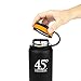 45 Degree Latitude Stainless Steel 24 oz Water Bottle Best for Hot or Cold Drinks Premium Grade Ideal for Sports & Outdoor Use Black
