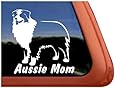 Aussie Mom Australian Shepherd Dog Vinyl Window Decal