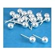 18 Sterling Silver Ball Earrings Studs Posts Piercing