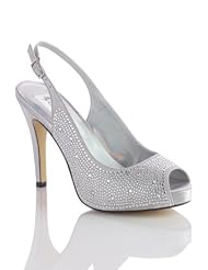 David's Bridal Rhinestone Covered Sling-Back by Coloriffics. Style Rave Bridal... by David's Bridal