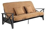Serta Brussels Queen Futon Frame, Gray Finish