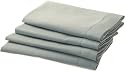 Mahogany Solid-Color 100-Percent Cotton Hemstitch Napkin, 19-Inch by 19-Inch, Aqua, Set of 4