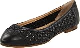 FRYE Women's Carson Woven Ballet Flat,Black,8.5 M US
