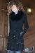Women's Groove Textured Shearling Coat with Fox Trim