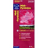 IGN (Institut Geographique National) Road Map to Midi - Pyrenees (France), Scale 1:250,000