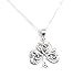 Shamrock Pendant - Sterling Silver Irish Celtic Trinity Knot and Shamrock Pendant with 18 Box Necklace Included