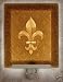 Fleur-De-Lis Flat Porcelain Lithophane Nightlight