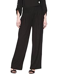Petite Wide Waistband Spotted Palazzo Trousers