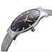 JULIUS JA-577 Male Men's Silver-Tone Ultra Thin Black Dial Mesh Stainless Steel Strap Fashion Casual Wrist Watch Waterproof Quartz Analog Business Luxury Wristwatch