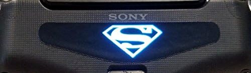 CoromaxTM PS4 Game Dualshock Controller Vinyl Stickers LED Light Bar Skin Covers Decals Film for Sony Playstation 4 - DC Comics Justice League Super Heroes Superman One Smallville Logo [1pc]