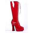 5 Inch Sexy Knee High Boots With Zipper Chunky Heel Platform