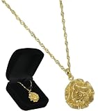 Beautiful Gold Vermeil Rose Pendant Necklace - Gift Boxed