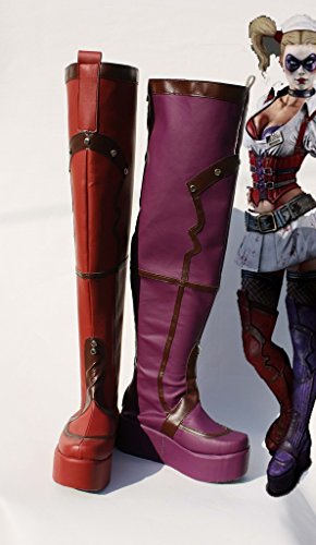 Batman Batgirl Harley Quinn Cosplay Shoes Golden Boots Custom Made 3