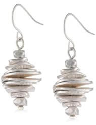Kenneth Cole New York Silver Disc Stacked Drop Earrings