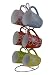 Home Basic Multi-Color Flowers 6pc Mug Set With Stand - Ceramic Mug Set - Mug Set and Stand