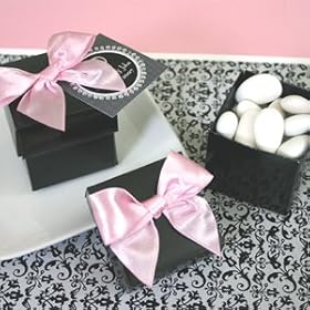  Mini Cube Boxes - Black (set of 12) - Baby Shower Gifts & Wedding Favors