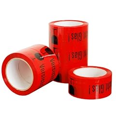 6x PACKBAND PAKETBAND KLEBEBAND VORSICHT GLAS! 50mmx66m