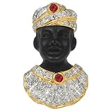 AZ Collection African King Swarovski Crystal Brooch