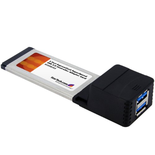 StarTech.com ECUSB3S2 Carte Adaptateur ExpressCard/34 vers 2 Ports USB 3.0 SuperSpeed 1x ExpressCard 34 2x USB 3.0 A Femelle