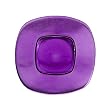 Set of 4 Metallic Glass Salad Plates - Plum