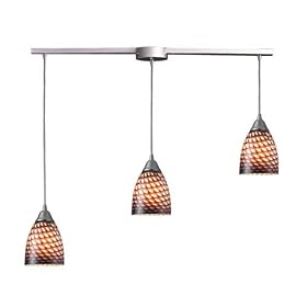 Arco-Baleno - 3 Light Kitchen Island Pendant Track Lighting Fixture - Brushed Nickel -... by Elk
