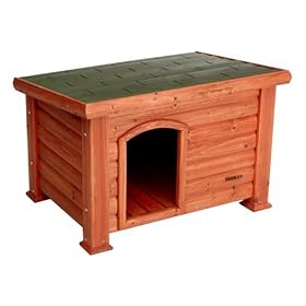 Precision Pet Outback Dog House, Small, 33-1/2 by 24-5/8 by 22 Inches, Log Exterior