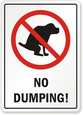 No Dumping (Dog Poop Sign), 14" x 10"
