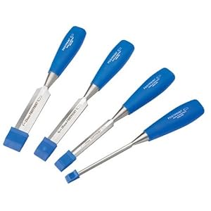 Footprint 87 Series 127142 Set of 4 Blue Poly Handle Chisels 1 4-Inch, 1 2-Inch, 3 4-Inch,... by Footprint Tools