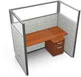 Rize 1x1 Privacy Station (Beige / Cherry)