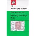 DAV Alpenvereinskarte 04/2 Wetterstein Mieminger Gebirge Mitte 1 : 25 000 Wegmarkierungen: Topographische Karte