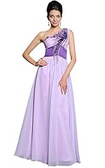 Beaded One Shoulder Sleeveless Cocktail Georgette/Satin/Silk Evening Dress/Prom Dress/Party Dress/Wedding Dress 