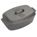 Bayou Classic Cast Iron 18-1/2” Oval Roaster with Domed Lid