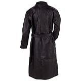 GiovanniNavarreLeatherTrenchCoat-XXXL,Black