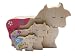 Handmade Artisan Organic Decorative Toy - Cow Family I (Hand-painted) [Toy]