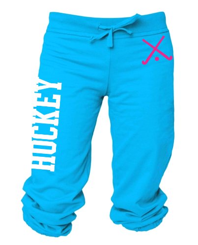 Juniors Field Hockey Black, Pink or Turquoise Capri Sweats S-L