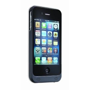Tekkeon myPower Rechargeable Battery Case with Replaceable Battery Module for iPhone 4 (Black)