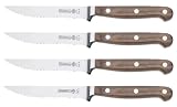 Mundial 2100 Series Wood 4-Piece 4-Inch Steak Knife Set with Serrated Edge