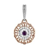 Carolyn Pollack Mixed Metal Multi-Gemstone Reversible Tranquility Charm