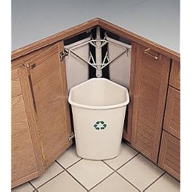 KV Rotary Recycling Center With Out Door Hardware White by Knape & Vogt