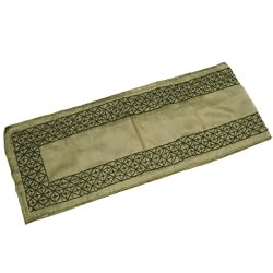 Sheer Metallic Hand Beaded Table Runner - Olive