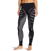 Spyder Women's Record Seamless Baselayer Pant, Black/White, X-Large/XX-Large