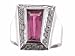 1.85ct. 14K. White Gold Diamond & Fancy Cut Pink Tourmaline Ring