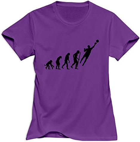 Yisw Woman's Evolution Goalkeeper Soccer T-Shirt XXL Purple Cotton Artist Clothing