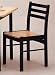 Kitchen & Housewares : Southern Art Barn Style Dining Chair/Chairs in Solid Wood Black Frame and Natural Solid Stripe Wood Seat Design (Set of 2)