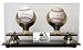 Rickey Henderson and Lou Brock - Grand Larceny - Autographed Baseballs with 2 Ball Display Case