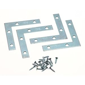 Stanley Hardware 75-6761 2-1 2 Flat Corner Braces - Zinc Plated 4 per Package by 