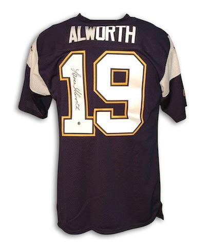 Lance Alworth Autographed Jersey - Navy Blue Throwback - Autographed NFL Jerseys