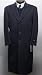 OverCoat - TopCoat 45 Inch Charocal Gray classic model features button front Wool & Cashmere Men's Coat